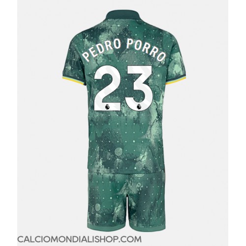 Maglie da calcio Tottenham Hotspur Pedro Porro #23 Terza Maglia Bambino 2024-25 Manica Corta (+ Pantaloni corti)